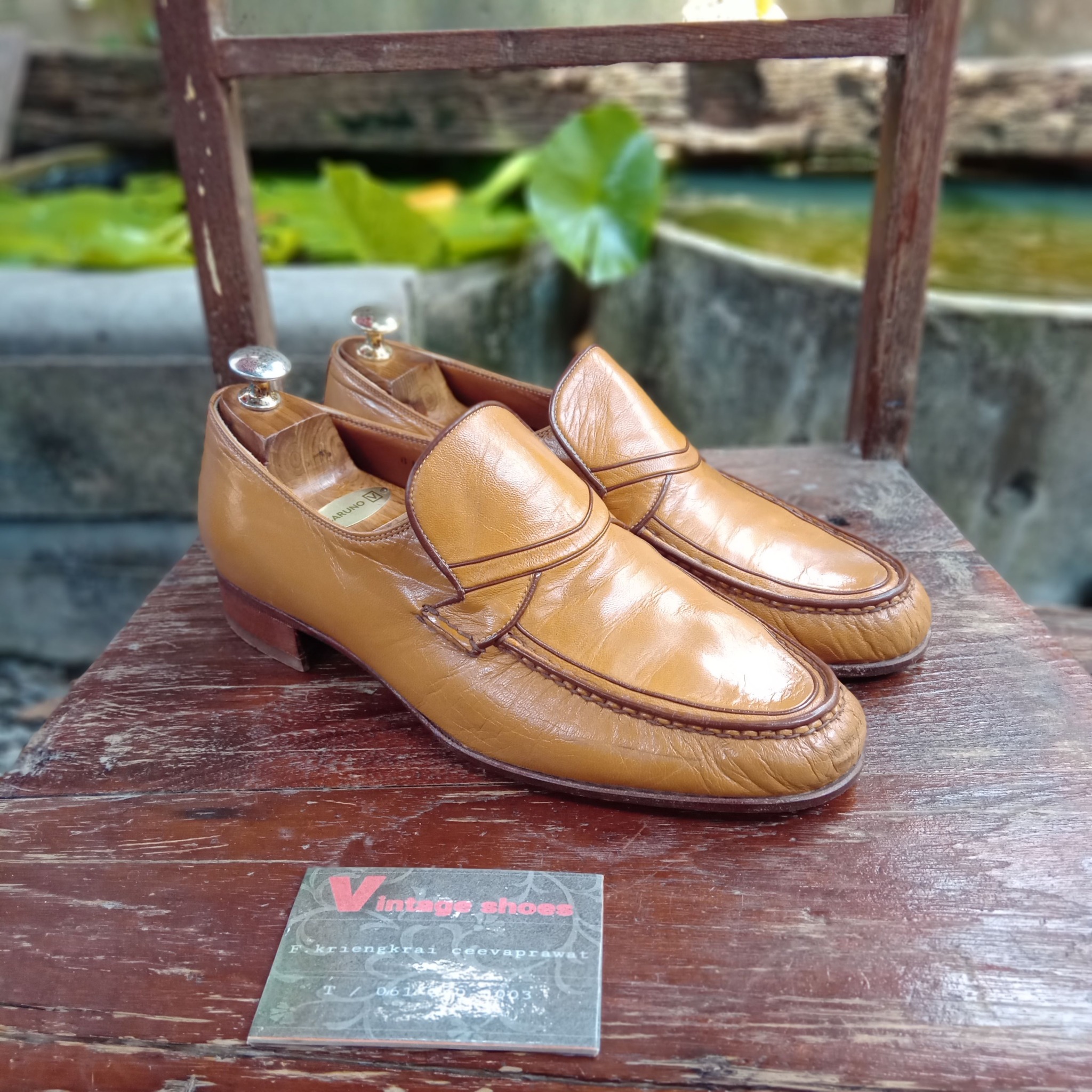 vintage brown loafers